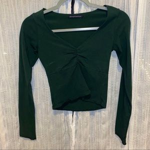 Brandy Melville dark green Charlize top